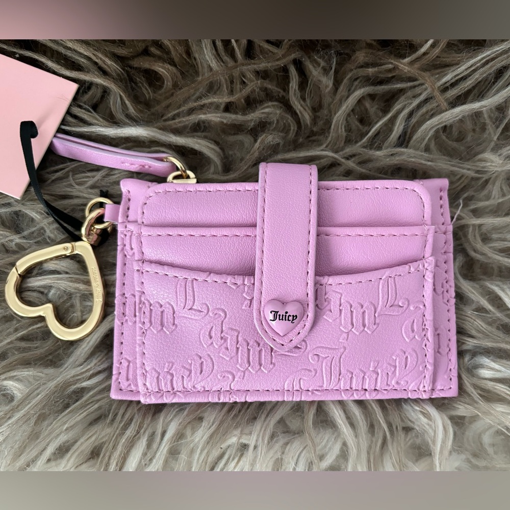 Juicy Couture Wallet, Heartless Tab Elongated Credit Card Case ID Wallet - Pink